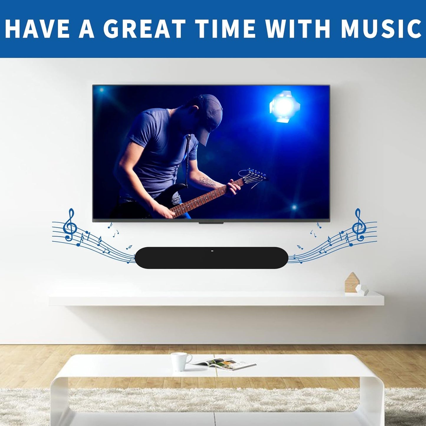 Sonos Ray Soundbar Mount - Heavy Duty Wall Bracket for Easy Installation | Sleek Black Design
