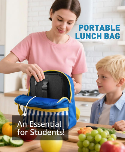Skiennix Insulated Lunch Box - Compact Portable Thermal Meal Cooler Bag for Work & School | Black, 5L