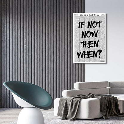 Positive Affirming Quotes Poster - Black and White Retro Wall Art for Bedroom | 24x36 Inch Unframed