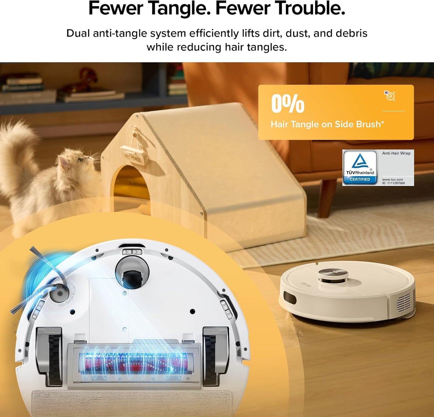 Roborock Q7 M5+ Robot Vacuum & Mop - 10000Pa Suction, Self-Emptying, App Control | White