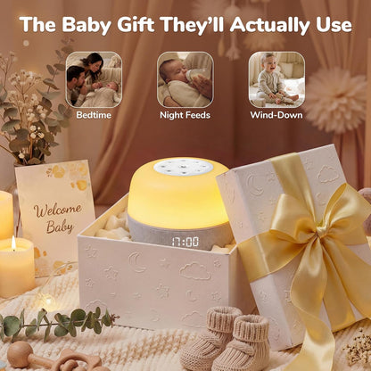 Mom's Choice Awards Sound Machine - White Noise with Sunrise Alarm & App Control | 360° RGB Night Light for Adults & Kids