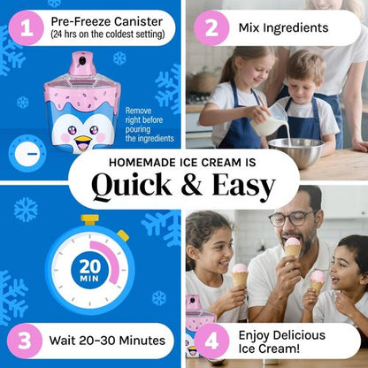 Fun Electric Ice Cream Maker - Countertop Soft Serve & Sorbet Machine | Easy to Clean Personal Dessert Maker