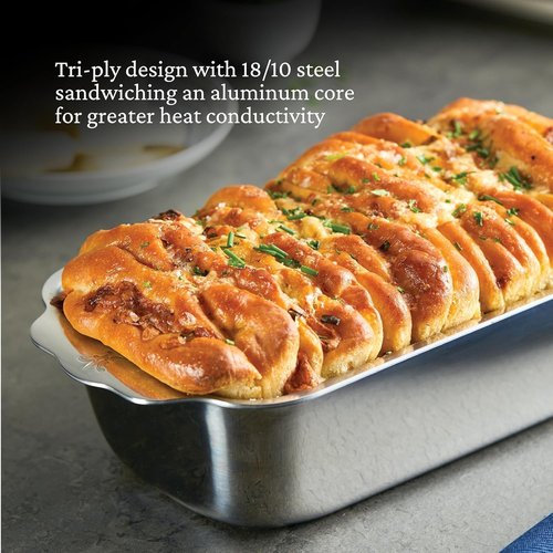 Hestan Provisions OvenBond | Tri-Ply Clad Stainless Steel 1-Pound Loaf Pan (9" x 5")