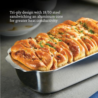 Hestan Provisions OvenBond | Tri-Ply Clad Stainless Steel 1-Pound Loaf Pan (9" x 5")