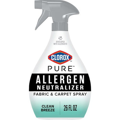 Clorox PURE Allergen Neutralizer Fabric and Carpet Spray, Clean Breeze, 26 Fluid Ounces
