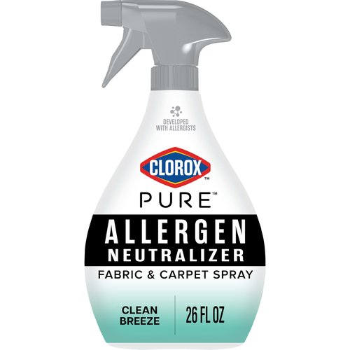 Clorox PURE Allergen Neutralizer Fabric and Carpet Spray, Clean Breeze, 26 Fluid Ounces