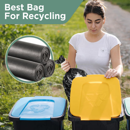 ToughBag 6-10 Gallon Trash Bags (1000 Count) – Small Black Garbage Bags for Home, Kitchen, Office & Bathroom, Multi-Use Bulk Can Liners