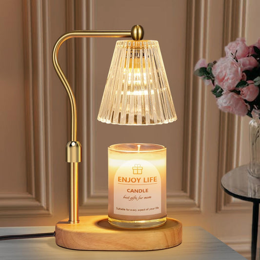 Seenlast Candle Warmer Lamp - Adjustable Height with Timer & Dimmer | Vintage Home Decor for Scented Jars