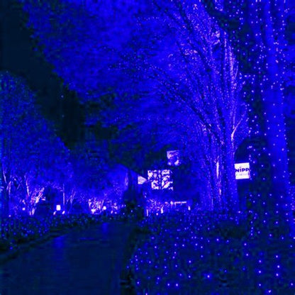 HISHINY LED Blue Christmas Net Lights - 100 LED Connectable Outdoor & Indoor Decorations | 5ft x 5ft