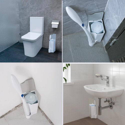 Holder for Clorox Toilet Wand, Compatible with Clorox Toilet Wand Holder only, White & Gray