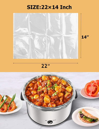 Slow Cooker Liners by [Brand Name] - Extra Large 20 Count, Fits 6-10QT Pots, BPA Free, 14"x22"