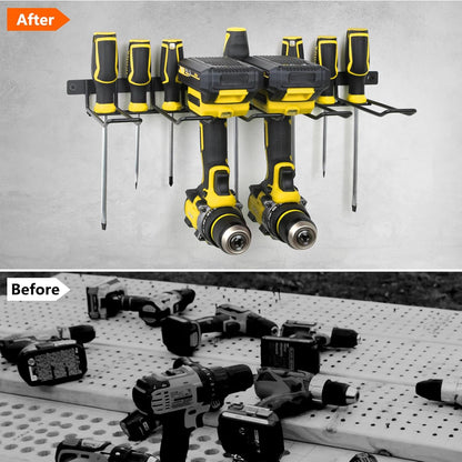 Reliahom Power Tool Organizer - Heavy Duty Cordless Drill Holder Wall Mount | Quick Installation, 1 Pack