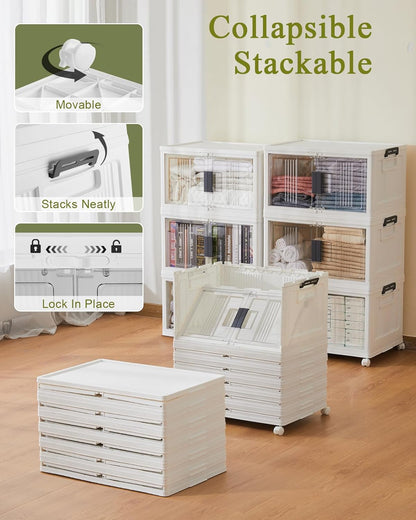 OlarHike 48QT Lockable Storage Bins - 9 Pack with Lids for Secure Organization