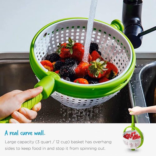 Best Rated colander Salad Spinner Salad Spinner Kitchen Colander for Washing Vegetables and Fruits Efficient Salad Drying Tool with Strainer Basket for Healthy Eating and Meal Preparation