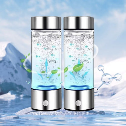 Alive Blue Hydrogen Water Bottle, Hydrogen Water Bottle Generator, Hydrowave Hydrogen Water Bottle, Portable Hydrogen Ionizer Water Bottle Machine, for Home, Office,Travel (2PCS)