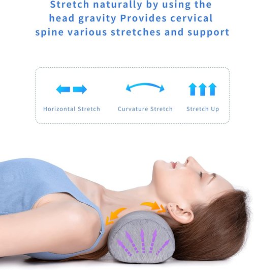 Bespilow Cervical Memory Foam Neck Roll Pillow - Relieve Neck Pain & Tension | Contour Support, Breathable Design