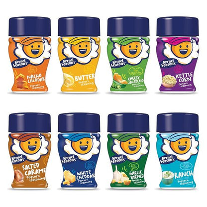 Kernel Season's Popcorn Seasoning Variety Pack - 8 Mini Jars, 0.9 Ounce Each | Flavorful Toppings