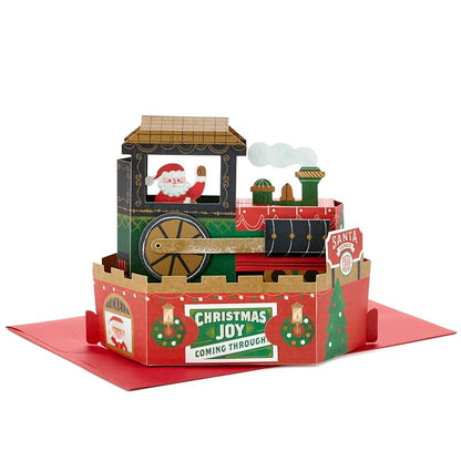 Hallmark Christmas Train Pop-Up Card with Sound – Moves and Deck the Halls