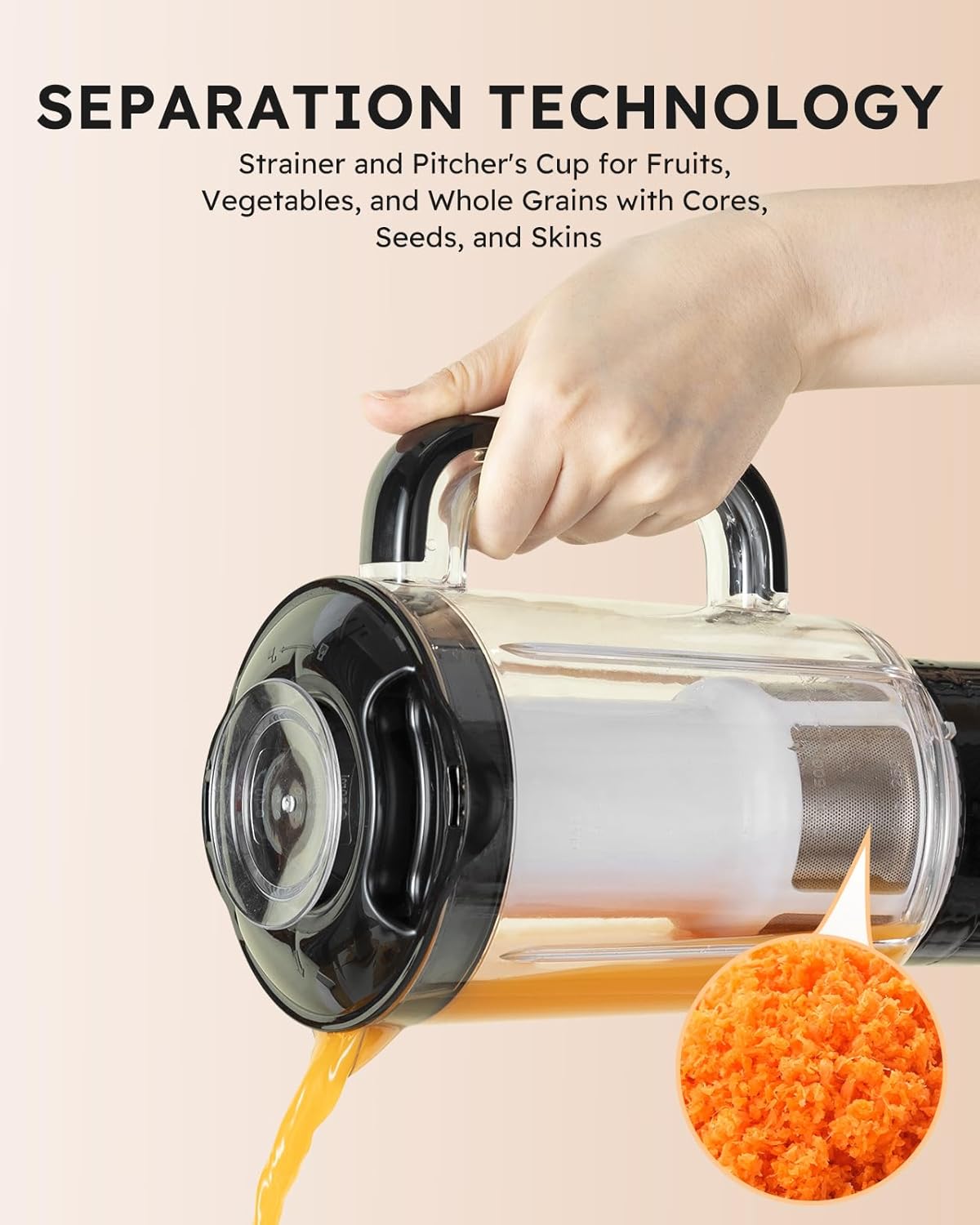 Sangcon 5-in-1 Blender and Food Processor Combo - Perfect for Shakes, Smoothies & Chopping | 40 oz Jar & 17 oz Cup