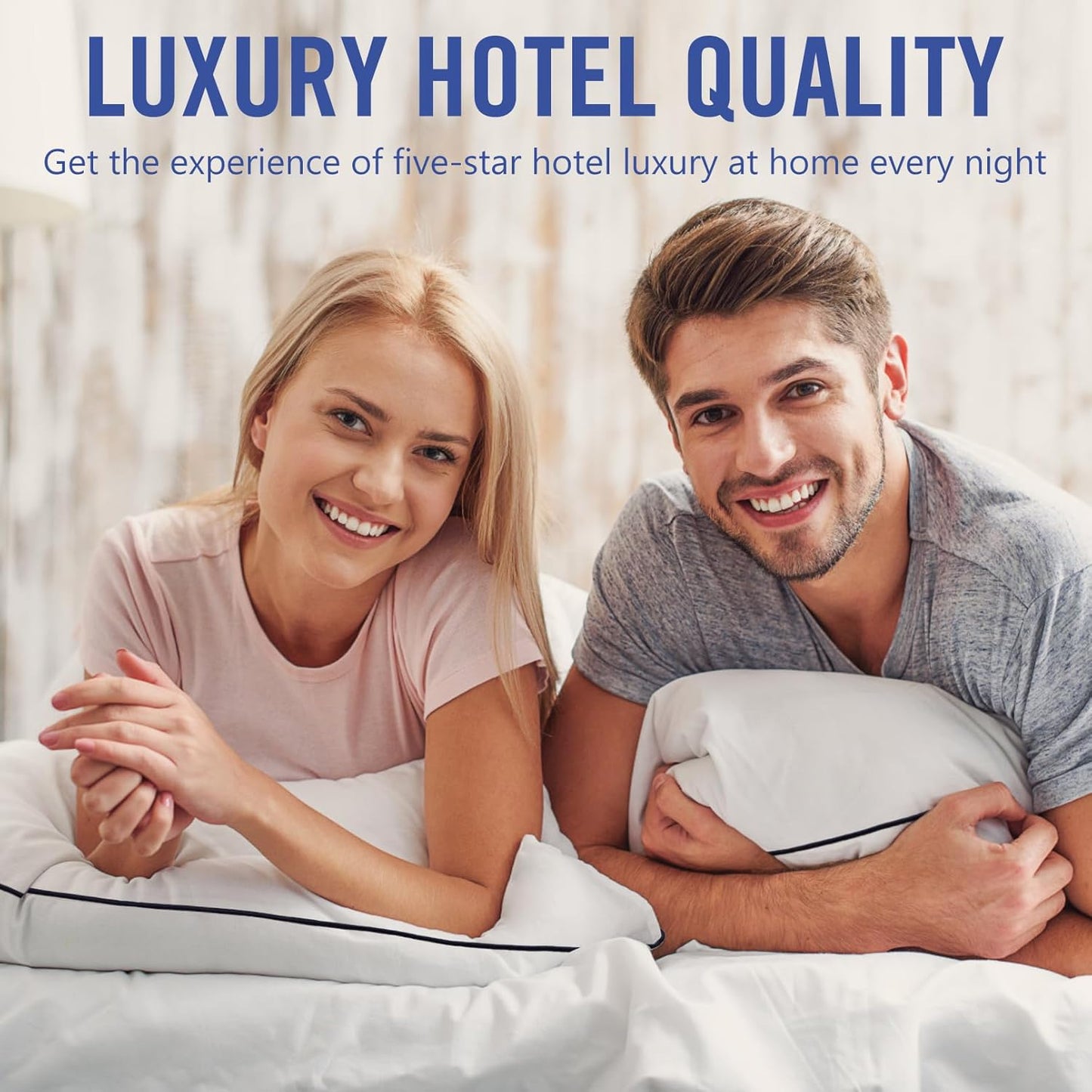 Vorouhals Hotel Collection Bed Pillows - Cooling Down Alternative | 2-Pack Standard Size for All Sleepers