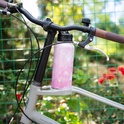 Skiennix 32 Oz Insulated Water Bottle - Stainless Steel Sport Bottle with 3 Lids | Marble Blossom