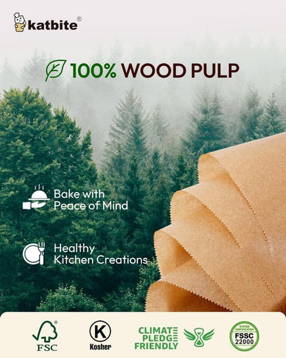 Katbite 135 Pcs Pop-Up Parchment Paper Sheets - Heavy Duty Non-Stick 10x15 In Unbleached Baking Paper