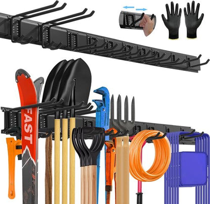 All-Metal Garage Tool Organizer by [Brand Name] - Heavy-Duty Wall Mount Rack Holds 680 lbs | Adjustable Hooks for Tools & Equipment