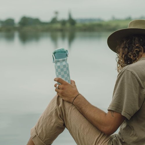 BJPKPK Insulated Water Bottle - 25oz Reusable Stainless Steel Flask with Straw & Leak-Proof Lid | Light Pink