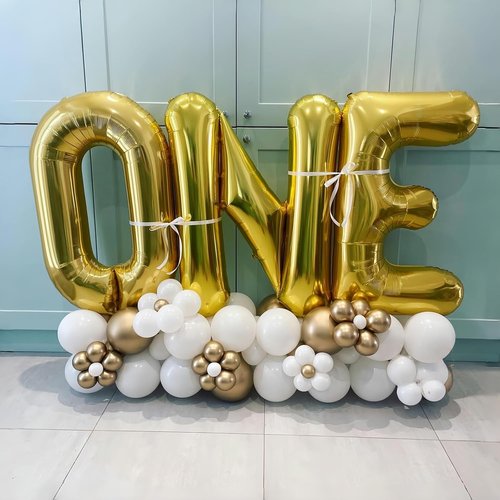 Gold Alphabet Balloons - 40 Inch Custom Name Helium Foil Letters for Men's Birthday Party Decor