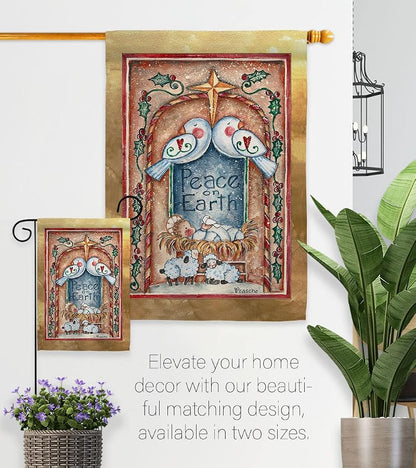 Nativity Doves Flag Wall Banner - 28x40 In House Flag for Indoor/Outdoor Decor
