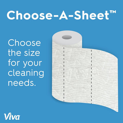 Viva Multi-Surface Cloth Paper Towels - Choose-A-Sheet Size, 3 Double Rolls, 110 Sheets Each