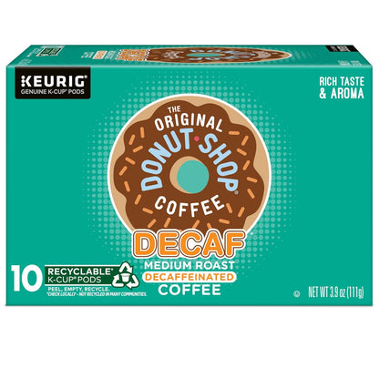 Original Donut Shop Decaf K-Cup Pods - Medium Roast Coffee, 60 Count (6 Packs of 10)