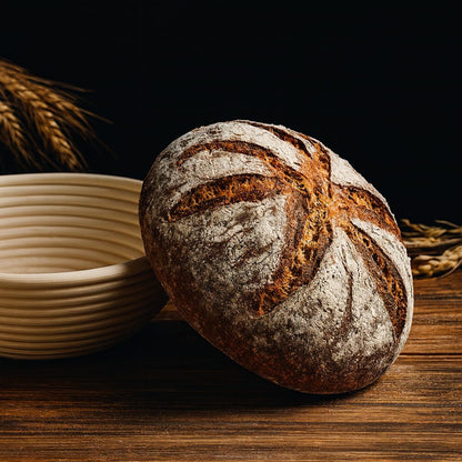 Saint Germain Bakery Premium Round Bread Banneton Basket - Ideal 9-Inch Brotform Proofing Basket with Liner