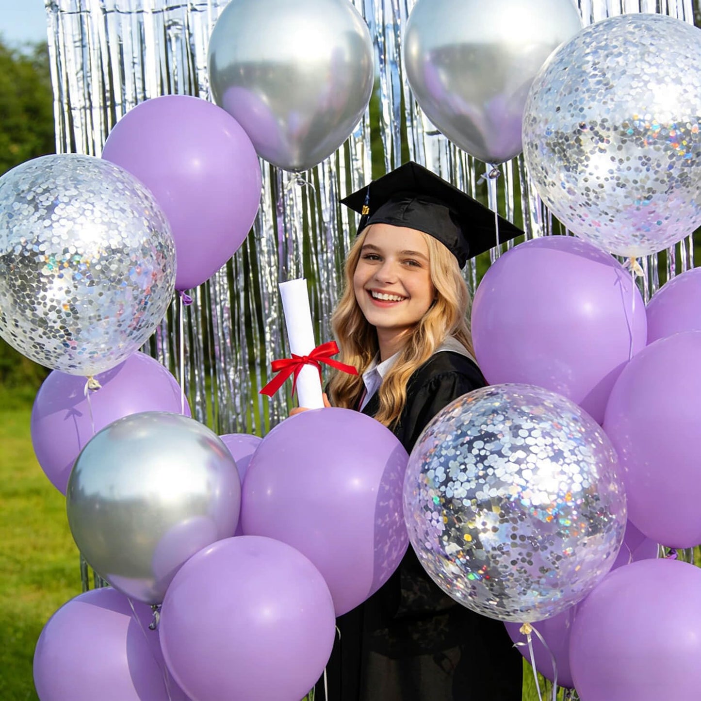 Skiennix 12-Inch Pastel Purple Balloons - 110 Pack Latex Balloons for Birthday, Baby Shower & Wedding