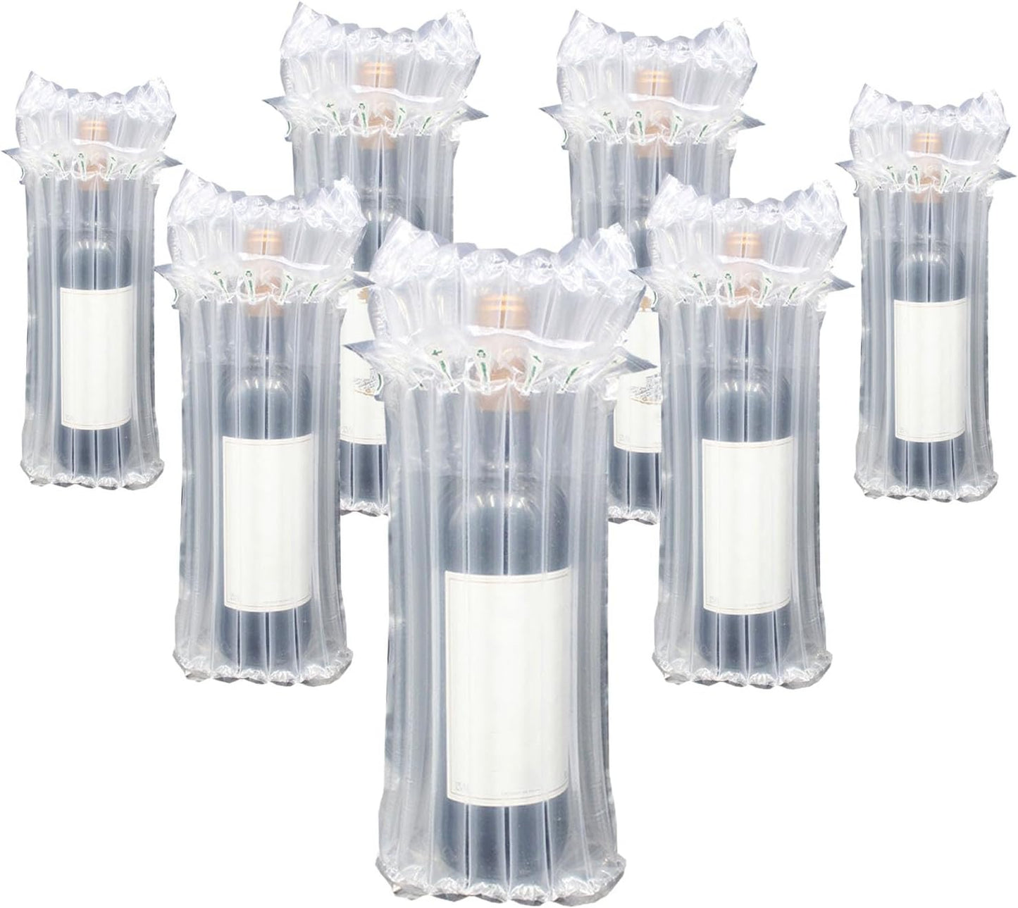 STAYWILD 10 Packs Wine Bottle Travel Protector & Inflatable Bags Airplane, Air Column Bubble Cushion Wrap Pouches for Shipping Packing Transport