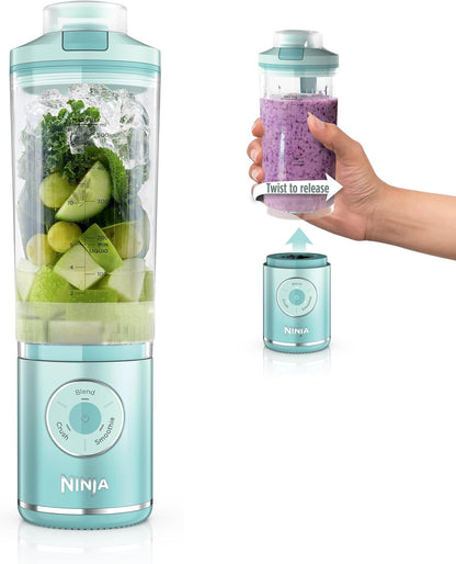 Ninja Blast Max Portable Blender - Cordless 22oz Personal Smoothie Maker | Ice Crush & Dishwasher Safe, Sea Glass