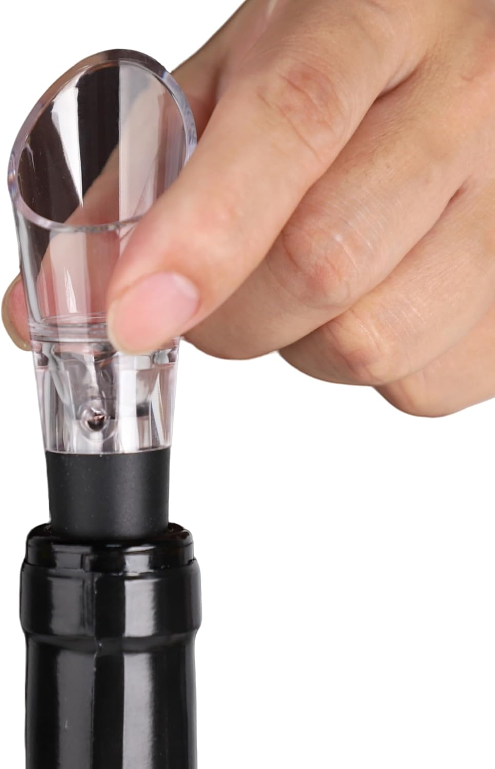 Wine Aerator Pourer | Premium Aerating Spout and Decanter Set - Improve Taste and Smell Immediately,Perfect Wine Gift(2PCS)- Black