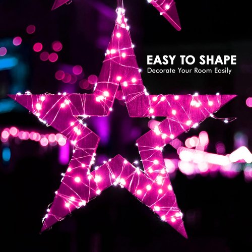 Bexdir 12 Pack Battery Operated Fairy Lights - 7FT Waterproof Silver Wire for Outdoor Decor