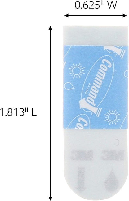 Command Outdoor Refill Replacement Strips - 16 Durable Strips for Re-Hanging Window Hooks
