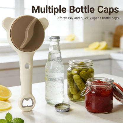 Skiennix Jar Opener - 4-in-1 Multi-Function Adjustable Tool for Seniors with Arthritis | Easy Grip
