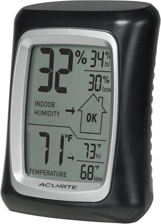 AcuRite Indoor Digital Thermometer & Hygrometer - Accurate Temperature & Humidity Gauge
