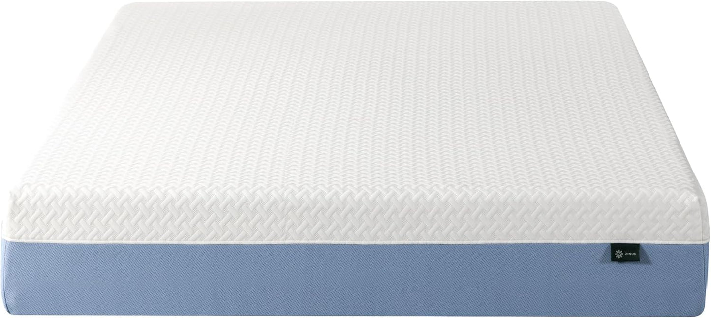 Zinus 10 Inch Queen Memory Foam Mattress - Cooling Comfort, Fiberglass Free, Medium Feel, Safe Materials