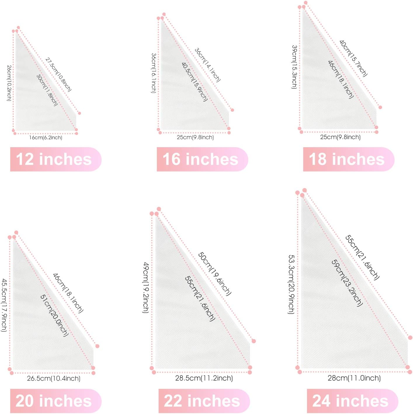VolksRose 18-Inch Disposable Piping Bags - Anti-Burst, Non-Slip Cake Decorating Bags for Icing & Frosting