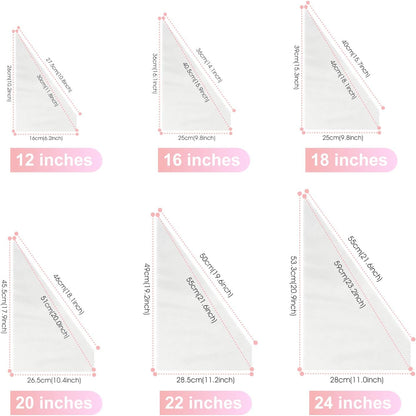 VolksRose 18-Inch Disposable Piping Bags - Anti-Burst, Non-Slip Cake Decorating Bags for Icing & Frosting