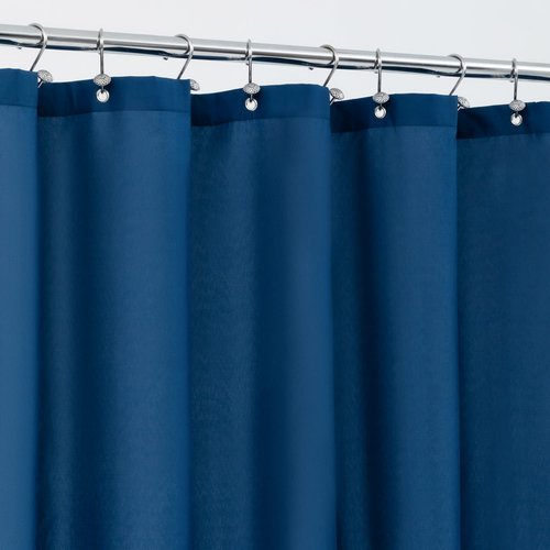 ALYVIA SPRING Long Fabric Shower Curtain Liner Waterproof - 72" x 74", Soft & Lightweight Longer Shower Curtain with 3 Magnets, Machine Washable - 72x74, Navy