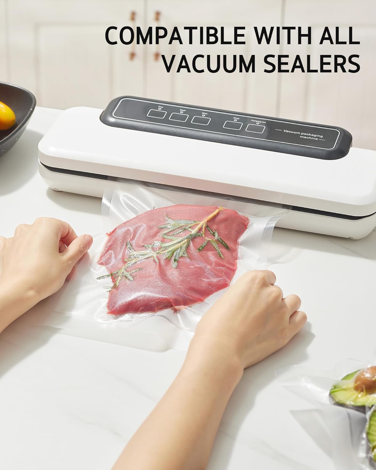 Syntus Vacuum Sealer Bags Roll - 11" x 150' Heavy-Duty BPA-Free Food Storage with Cutter
