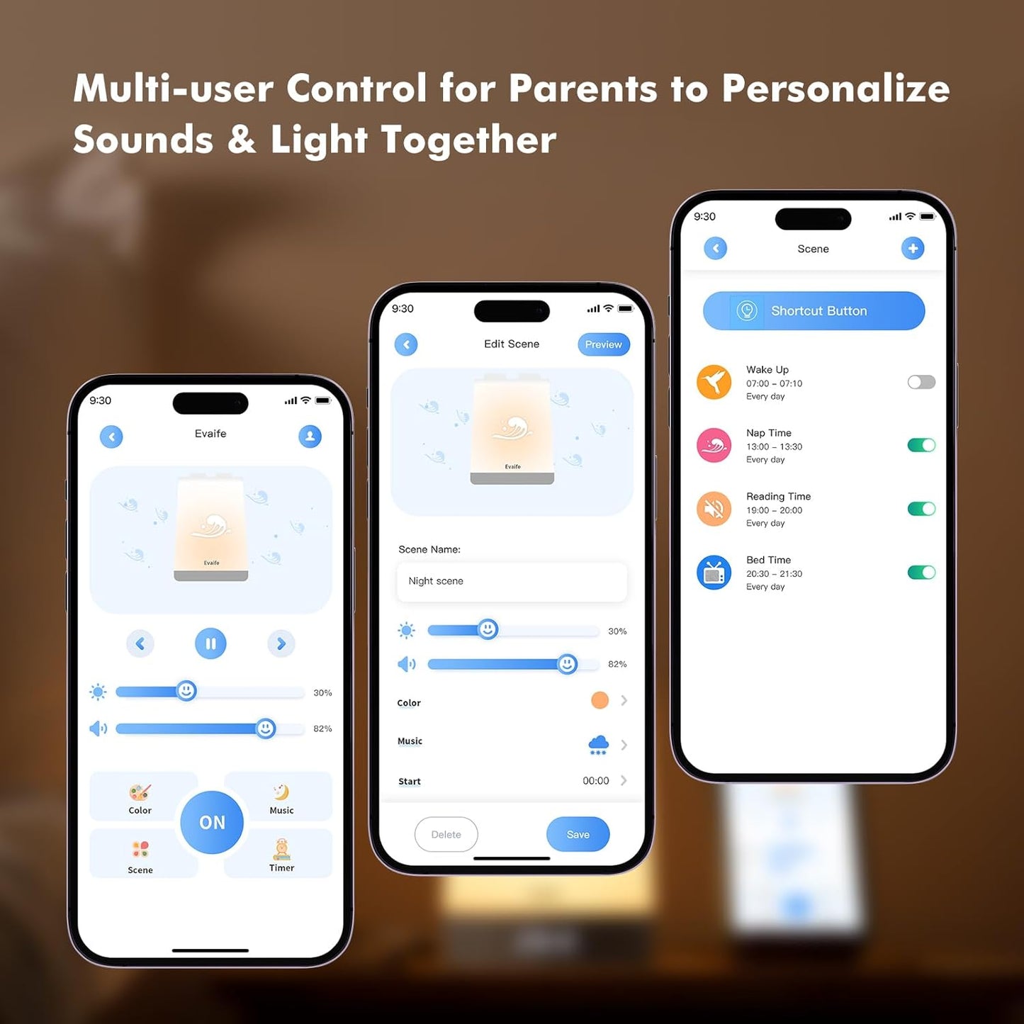 Skiennix Baby Sound Machine - Nursery Night Light & White Noise for Sleep | APP Control & Sleep Trainer