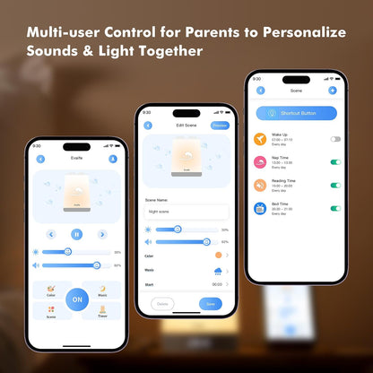 Skiennix Baby Sound Machine - Nursery Night Light & White Noise for Sleep | APP Control & Sleep Trainer