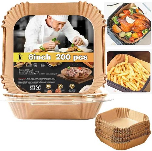 Air Fryer Liners | Disposable Parchment Paper for Instant Pot Vortex Plus 6QT - 200 Pcs