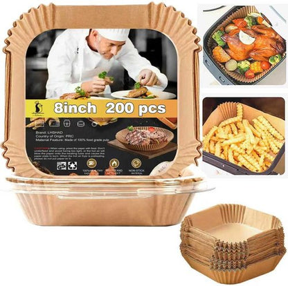 Air Fryer Liners | Disposable Parchment Paper for Instant Pot Vortex Plus 6QT - 200 Pcs